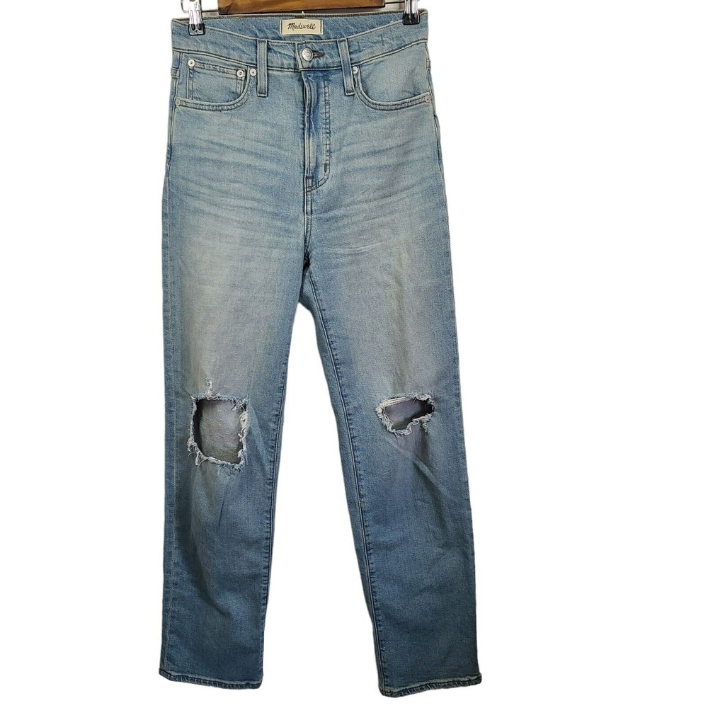 Madewell Perfect Vintage Straight Distressed Denim Womens 25
